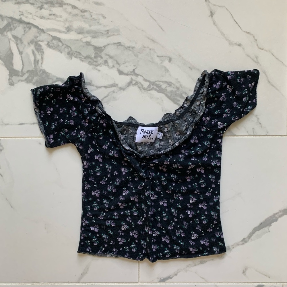 Princess polly crop top floral US 4